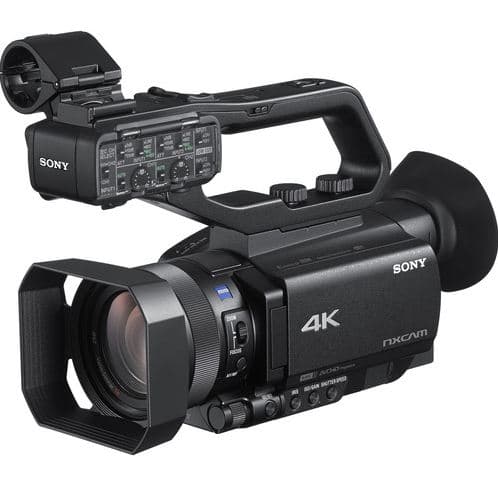 The HXR-NX80 4K NXCAM camcorder from Sony offers phase-detection autofocus (AF) and HDR capability in compact, palm-style body. s a stacked 1 "XMor RS CMOS sensor with 14.2MP, 12x Zeiss optical zoom, OLED viewfinder and 3.5" touchscreen LCD monitor. This Camcorder records 4K in the XAVC S 4K, streams through the 2.4 / 5 GHz frequency band, and includes the S-Log3 / S-Gamut3 function for additional image control. HXR-NX80's Fast Hybrid Air Force uses high-density placement of autofocus points and a new, developed AF algorithm that provides highly accurate focusing and tracking specifically for individual operators. In the movie recording mode, use the presence of the Phase-Detection AF frame to track the focus of your subject. The AF speed speed, tracking depth range, and theme switching sensitivity can be configured to suit different themes and content styles. . Hybrid Log-Gamma (HLG) enables you to easily proofread your output in post-production without needing color grading, integrating your recording easily into the HDR workflow. Capture high-quality contrast and resolution images using the HXR-NX80's 12x optical X zoom, and 18x 4K digital zoom (24x in HD). An integrated ND filter function enables maximum exposure and depth-of-field control. The HXR-NX80 camera supports Sony's Slow and Quick Motion with 120 FPS at variable frame rate to shoot HD video. The footage is recorded through two SD memory card slots, either to make cards simultaneously, or to make backups in relay mode. Additional features include built-in 2.4 GHz for many streaming and FTP options. Audio features of the HXR-NX80 include two 3-pin XLR audio inputs that support the line, mic and mic + 48V (phantom power) to use external microphones; You can also use HXR-NX80's built-in microphone to record audio during shooting. For Multicamera presentations, the HXR-NX80 integrates the original with the MCX-500 Live Switcher (available separately) of Sony. 1 "XMORE RS CMOS sensor image quality Fast Hybrid Autofocus Provides highly accurate focus and tracking, especially when it is faster when shooting fast UHD 4K footage Zeiss T * 12x lens with optical zoom Fixed 12x optical wide-angle zoom (24x in HD) with 18x clear image zoom technology in UHD 4K Frame rate flexibility Record to XAVC S 4K Video Super Slow Motion Provides slow recording of up to 960 fps Slow and quick recording Uses Sony's Slow and Quick Motion for 1080p / i60 HD video recording at 1, 2, 4, 8, 15, 30, 60, and 120 fps Multiple codec options Recording up to 100 MB / s in XAVC S4K mode, and full HD recording Image Control Options S-Gamut3 / S-Log3 captures a wide range of recording colors, highlights and shadows Built-in ND Filter Include clear exposure, 1/4, 1/16 and 1/64 ND ND filter function with optimal exposure and depth-of-field control Media slot Dual memory card slot, only for SDHC / SDXC card, and compatible with SDHC / SDXC and Memory Stick Pro Duo (Mark 2) / Memory Stick PRO-HG Duo Card Wi-Fi / NFC Ability to send built-in files directly from camcorder or live stream to 2.4 GHz Wi-Fi
