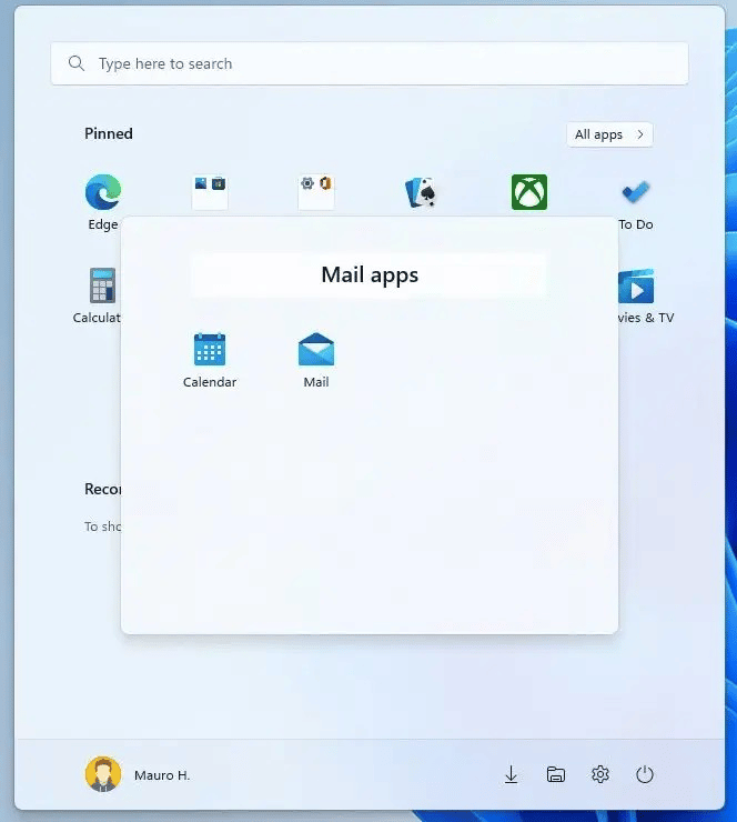 Windows 11 22H2 Start menu folders